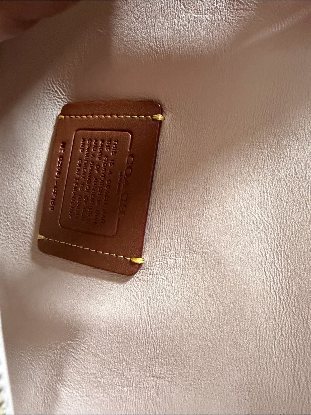 Coach Quilted Blush Leather Shoulder Bag with Gold Hardware - Picture 9 of 9